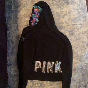 Pink from Victoria secret - tank top with zip up hoodie-good condition-